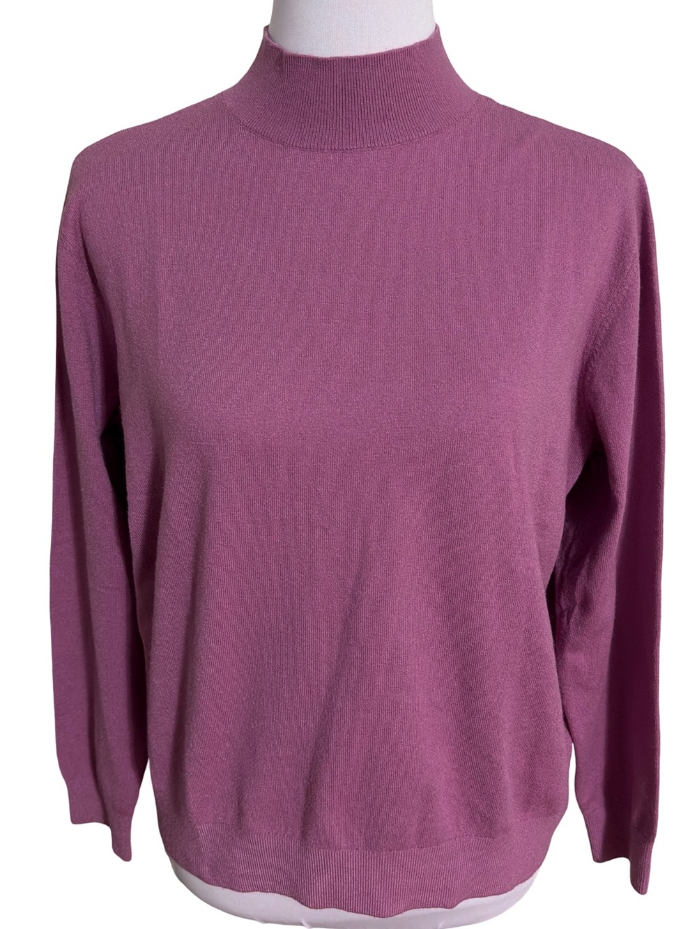 Ann Taylor Mauve Pink Mock Neck Sweater